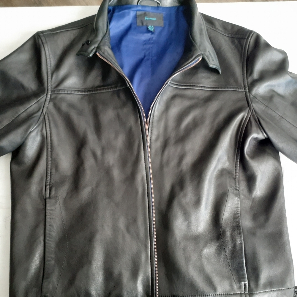 Faconnable Mens Leather Jacket